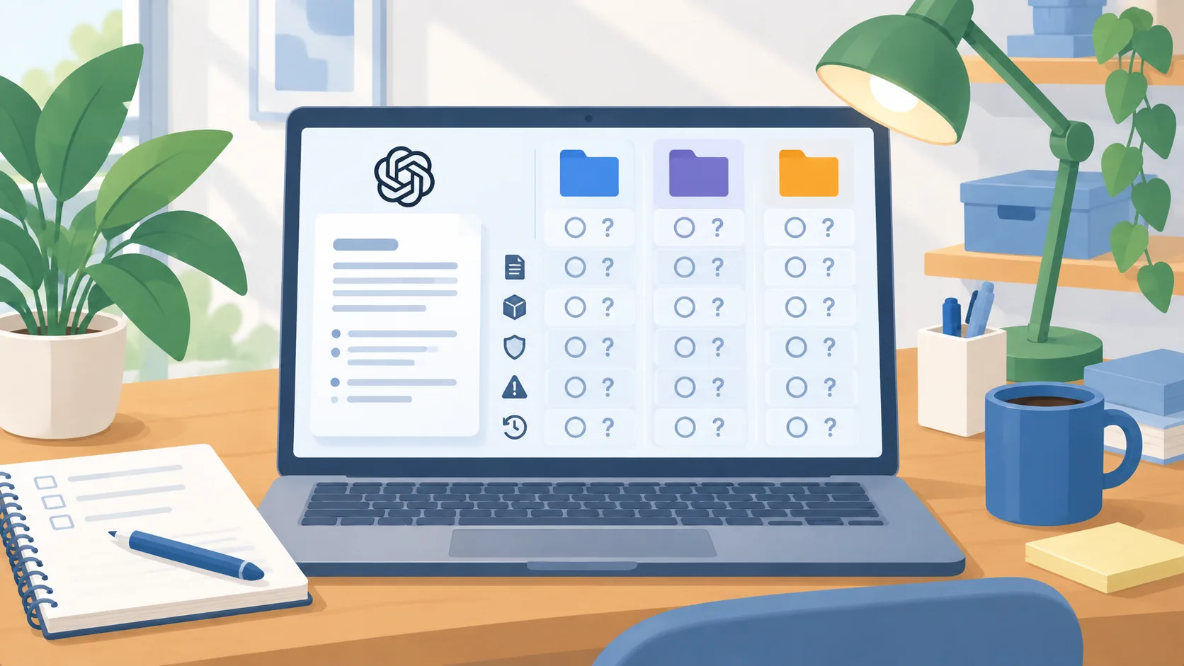 Procurement worksheet comparing evidence fields across AI vendors