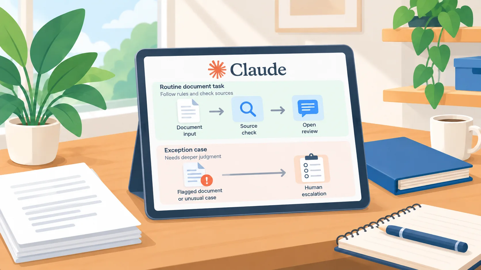 Bounded model pilot distinguishes routine document work from high consequence decisions