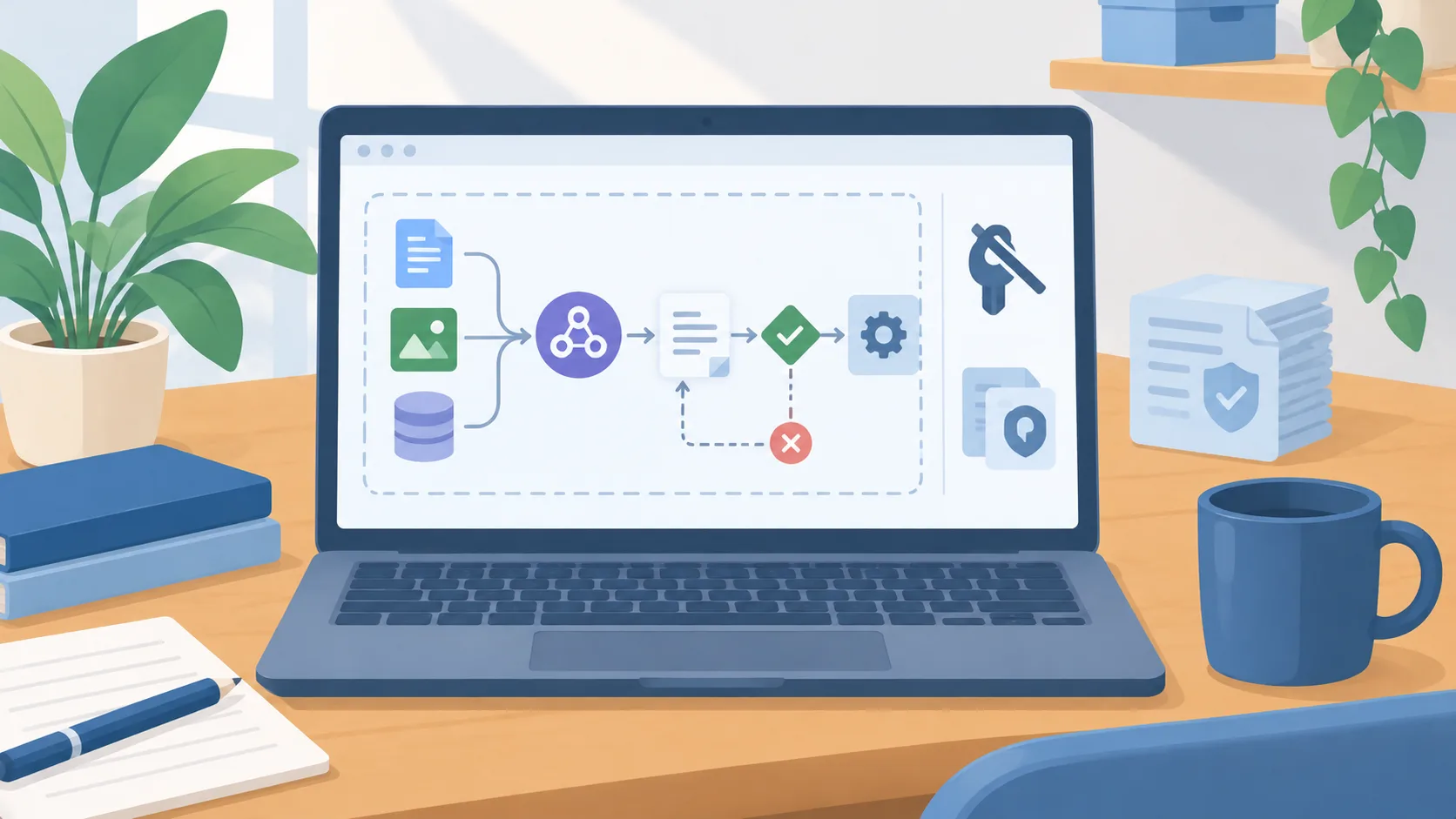 A personal AI agent works with selected apps and waits before a sensitive action