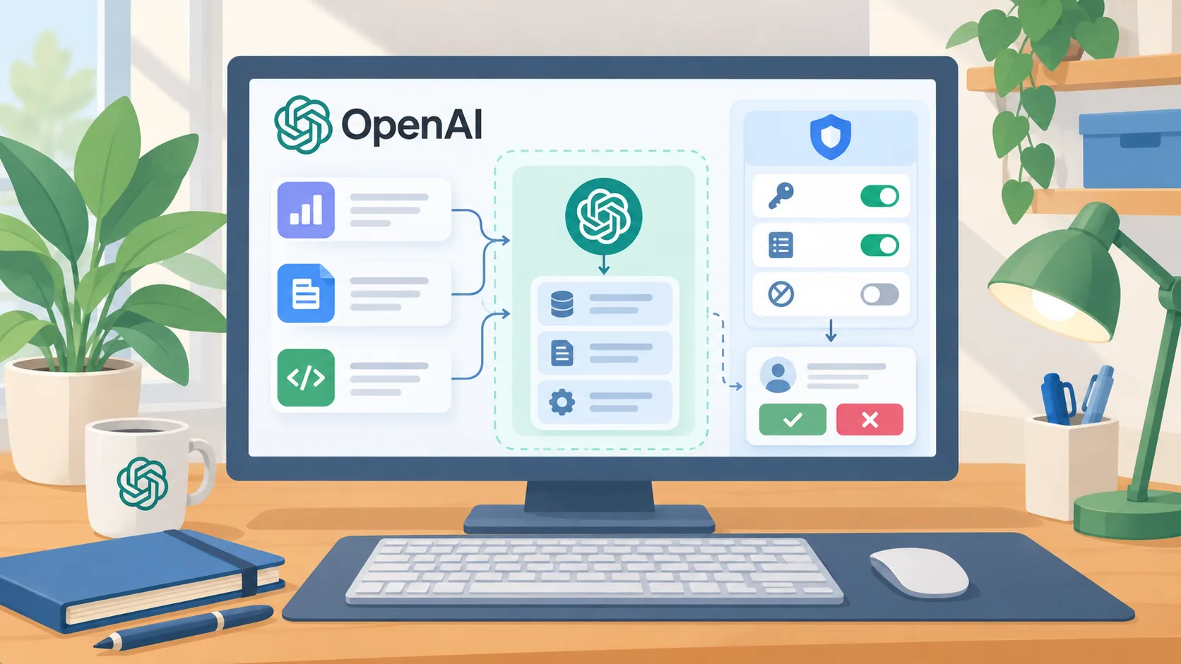 A managed agent runtime connects limited tools to a reviewed operational report